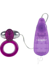 Ring Of Passion Vibrating Cock Ring with Clitoral Stimulation - Purple