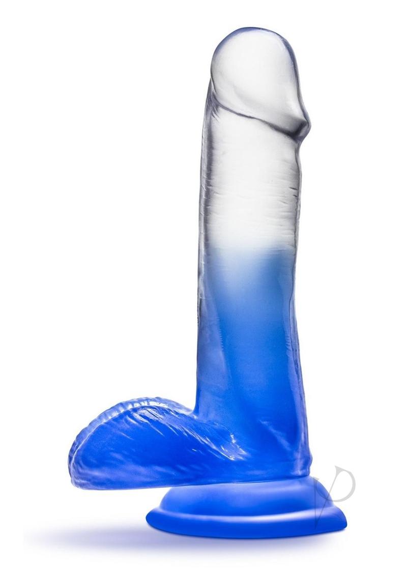 B Yours Stilla Blue Dildo 6in - Blue/Clear