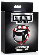 Cock Gear Leather Snap-On Harness - Red