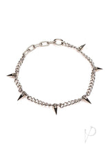 Master Series Punk Spiked Necklace - Silver