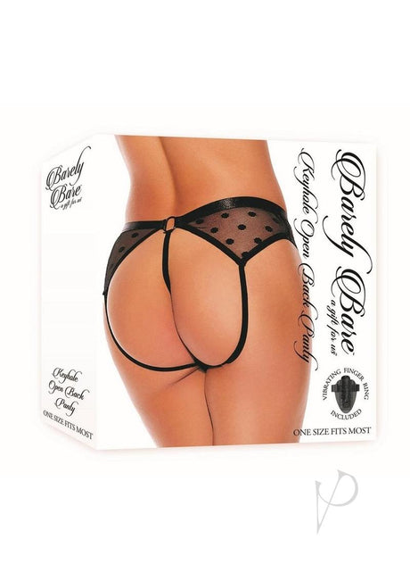 Barely Bare Keyhole Open Back Panty - O/S -Black