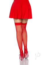 Leg Avenue Nylon Fishnet Stocking - OS - Red