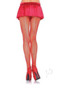 Leg Avenue Fishnet with Back Seam Pantyhose - O/S - Red