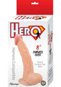 Hero Curved Cock Realistic Dildo with Suction Cup 8in - Vanilla