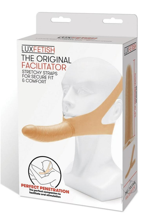 Lux Fetish The Original Facilitator Face Strap-On with Dildo - Vanilla