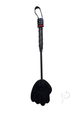 Rouge Mini Leather Hand Riding Crop - Black