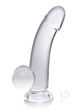 Jock C-Thru Dildo with Balls 8in - Clear