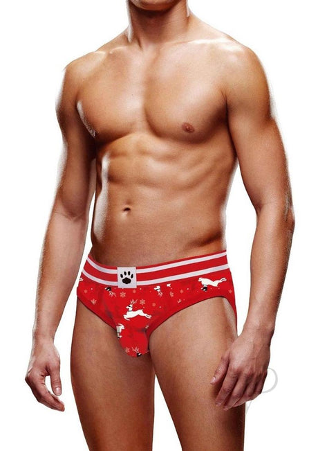 Prowler Reindeer Brief - XL - Red/Black