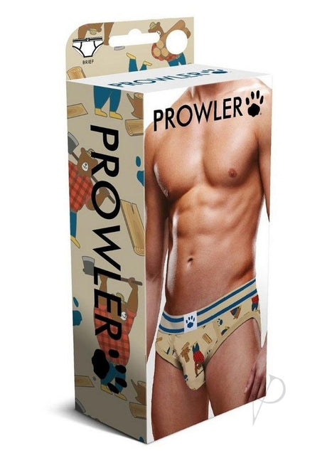 Prowler Lumberbear Brief - XSmall - Brown/Blue