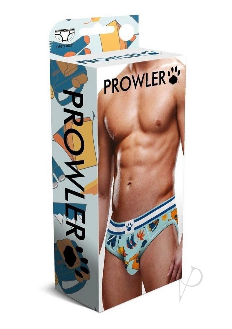 Prowler Autumn Scene Open Brief - XSmall - Blue/Orange