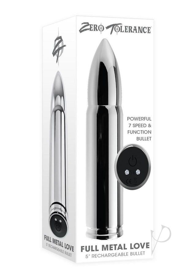 Zero Tolerance Full Metal Love Rechargeable Bullet - Silver