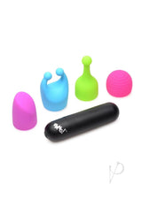 Bang! Rechargeable Bullet with 4 Attachments - Black