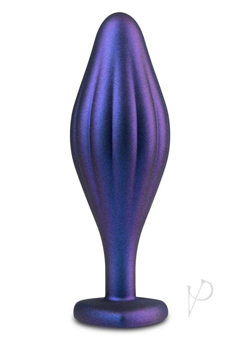 Anal Adventures Matrix Wavy Bling Silicone Plug - Sapphire Blue