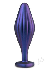 Anal Adventures Matrix Wavy Bling Silicone Plug - Sapphire Blue