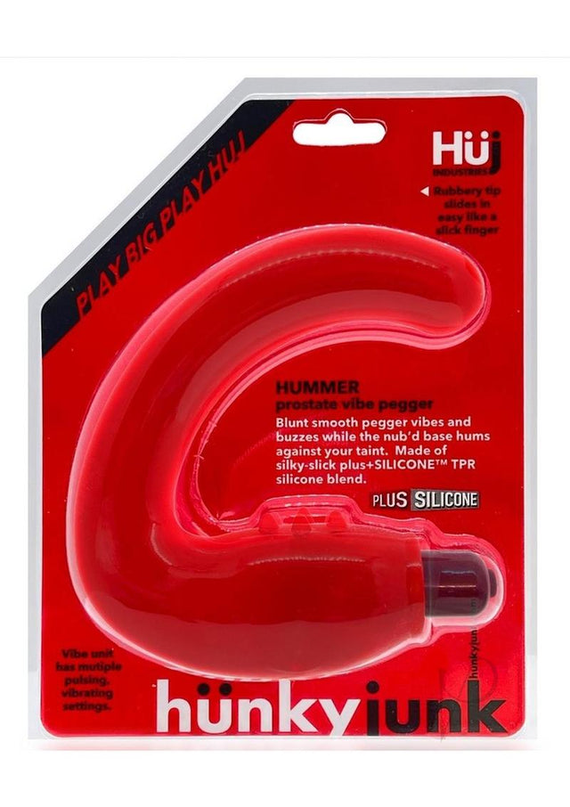 Hunkyjunk Hummer Silicone Vibrating Prostate Pegger - Neon Pink