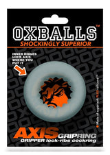 Oxballs Axis Rib Griphold Cockring - Clear Ice