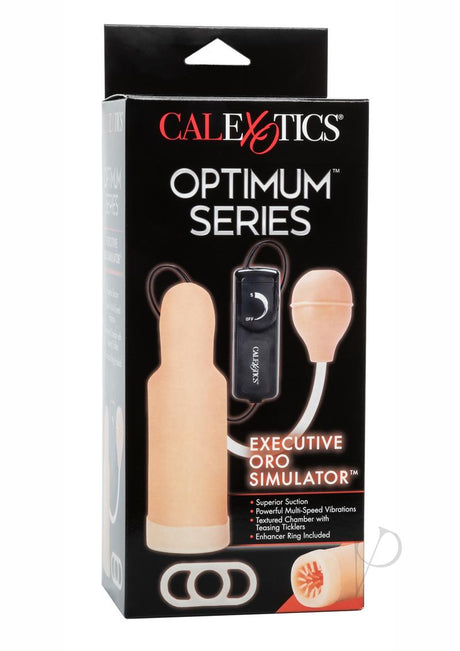 Optimum Series Executive Oro Simulator Vibrating Masturbator and Pump- Vanilla