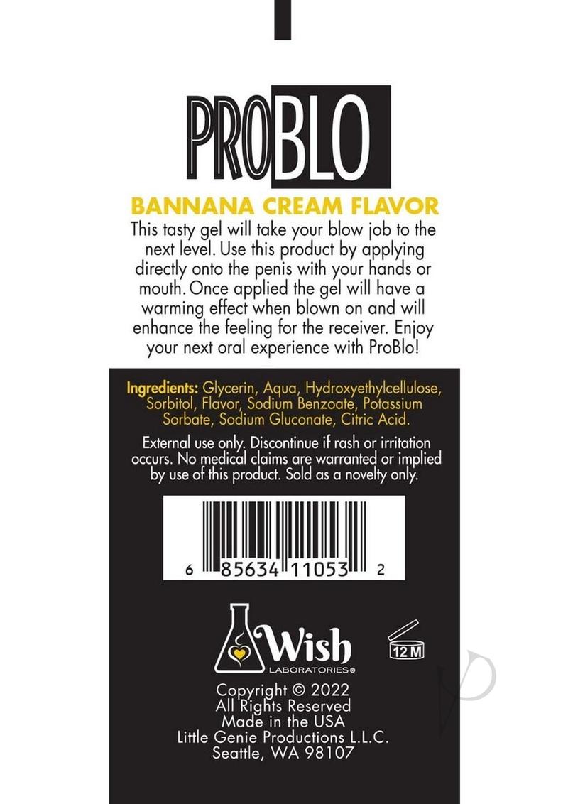 ProBlo Oral Pleasure Flavored Gel 1.5oz - Banana Cream