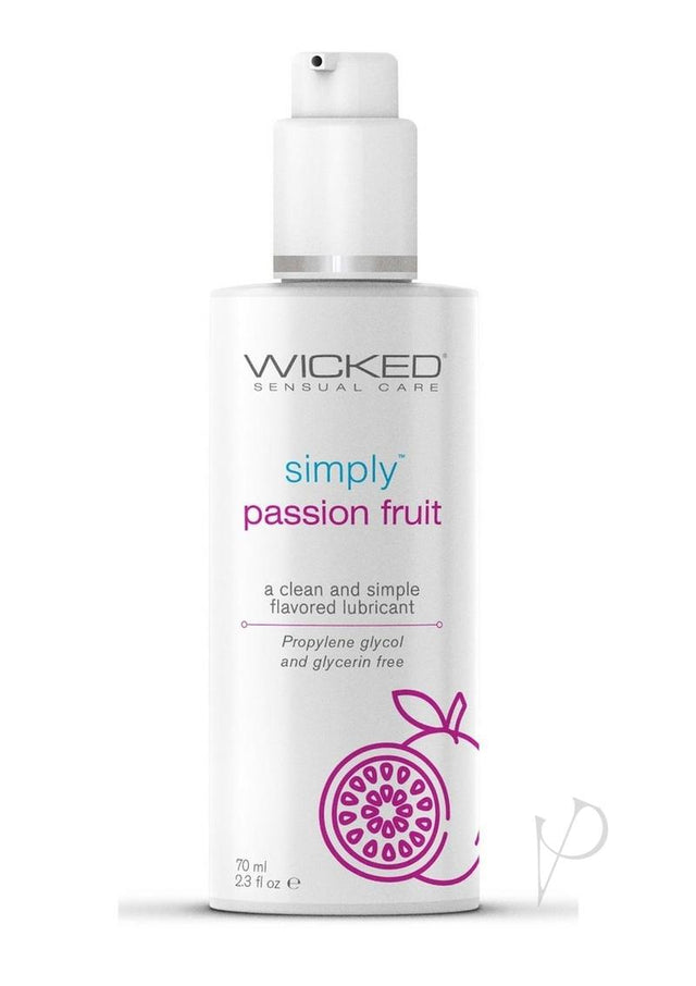 Wicked Simply Water Based Flavored Lubricant 2.3oz - Passion Fruit