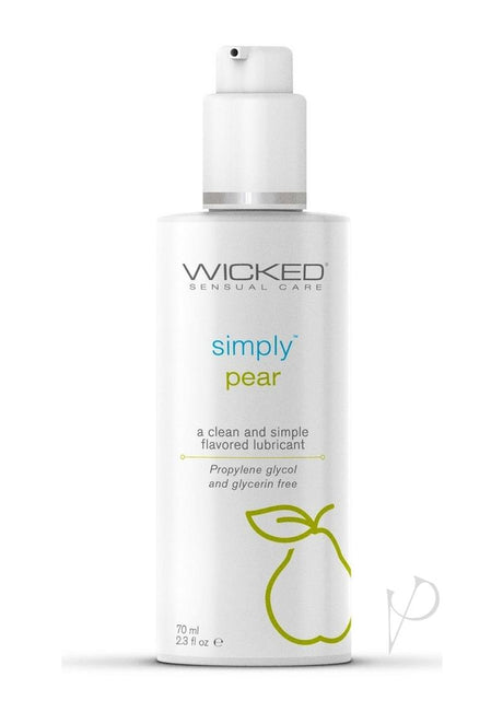 Wicked Simply Water Based Flavored Lubricant 2.3oz - Pear