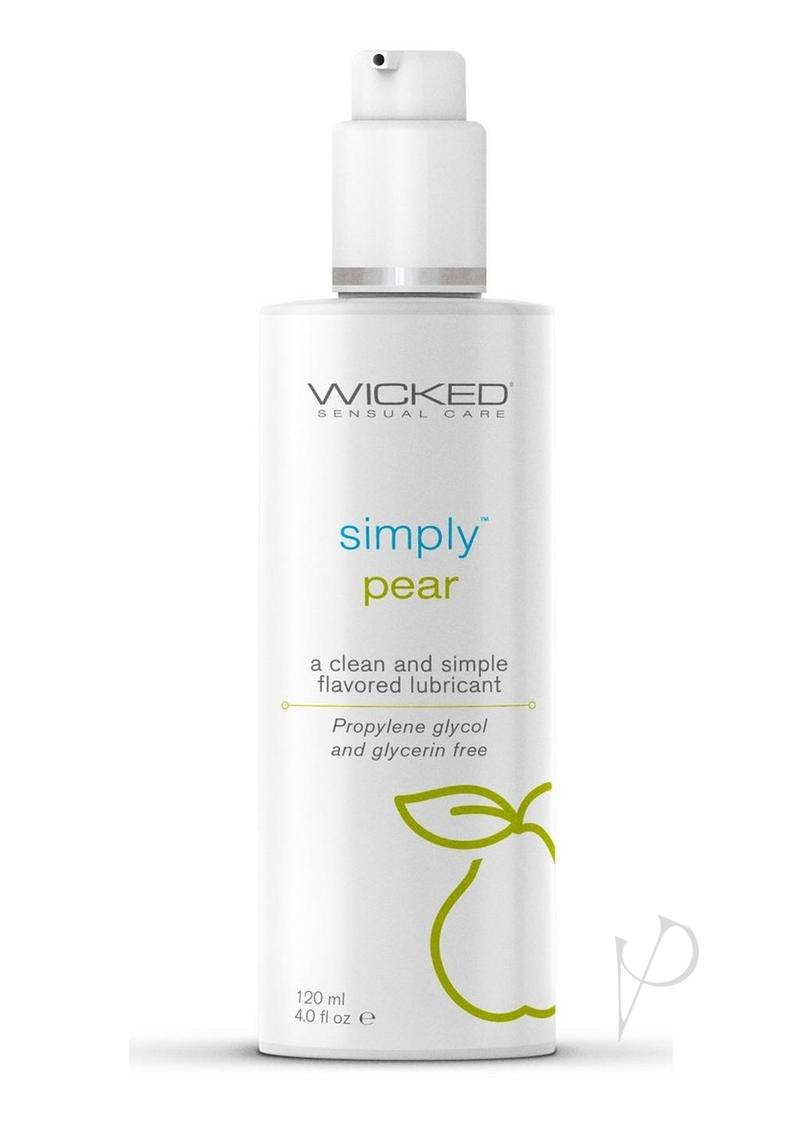 Wicked Simply Water Based Flavored Lubricant 4oz - Pear