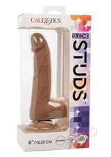 Silicone Studs Realistic Dildo 6in - Caramel