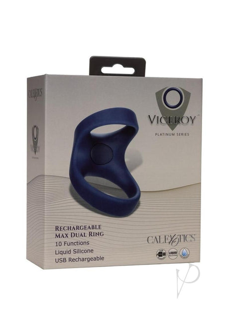 Viceroy Silicone Rechargeable Max Dual Ring - Blue