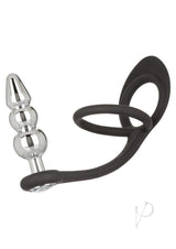 Star Fucker Beaded Plug Silicone Dual Enhancer - Black