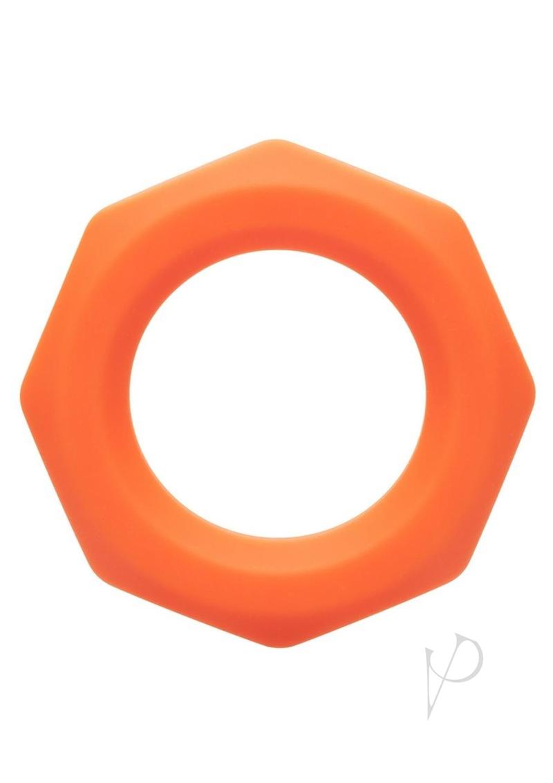 Alpha Liquid Silicone Sexagon Ring - Orange