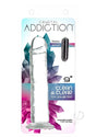 Addiction Crystal Addiction Vibrating Vertical Dong 9in - Clear