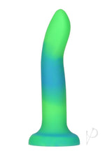 Addiction Rave Silicone Glow In The Dark Dildo 8in - Blue/Green