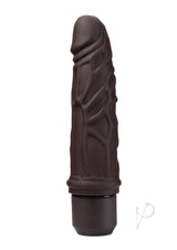 Dr. Skin Platinum Collection Silicone Dr. Robert Vibrating Dildo 7in - Chocolate