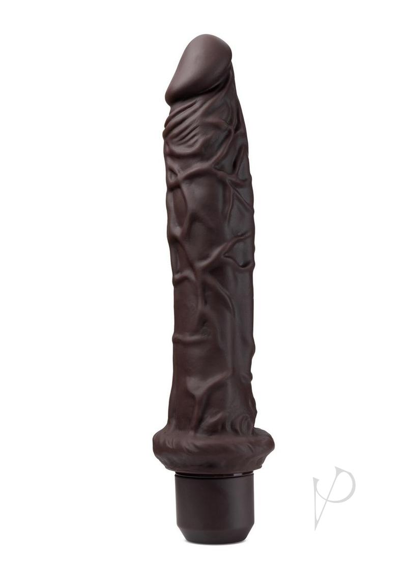 Dr. Skin Platinum Collection Silicone Dr. Richard Vibrating Dildo 9in - Chocolate