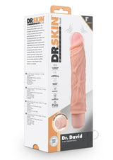 Dr. Skin Platinum Collection Silicone Dr. David Vibrating Dildo 8in - Vanilla