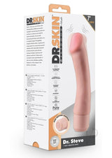 Dr. Skin Platinum Collection Silicone Dr. Steve Vibrating Dildo 7in - Vanilla