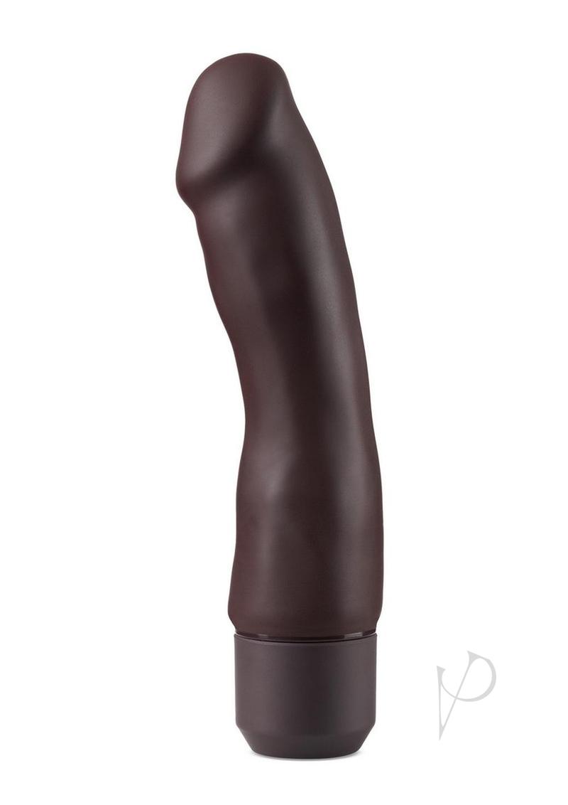 Dr. Skin Platinum Collection Silicone Dr. Steve Vibrating Dildo 7in - Chocolate