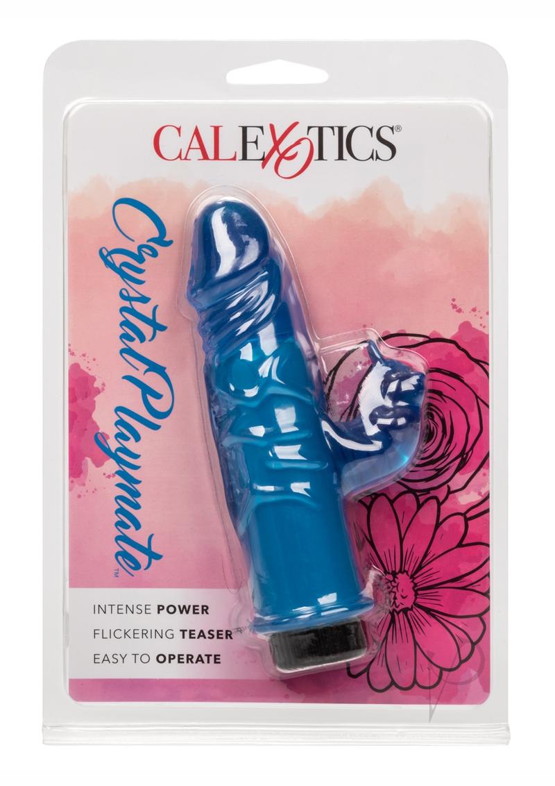 Crystal Playmate Dual Vibrating Massager - Blue