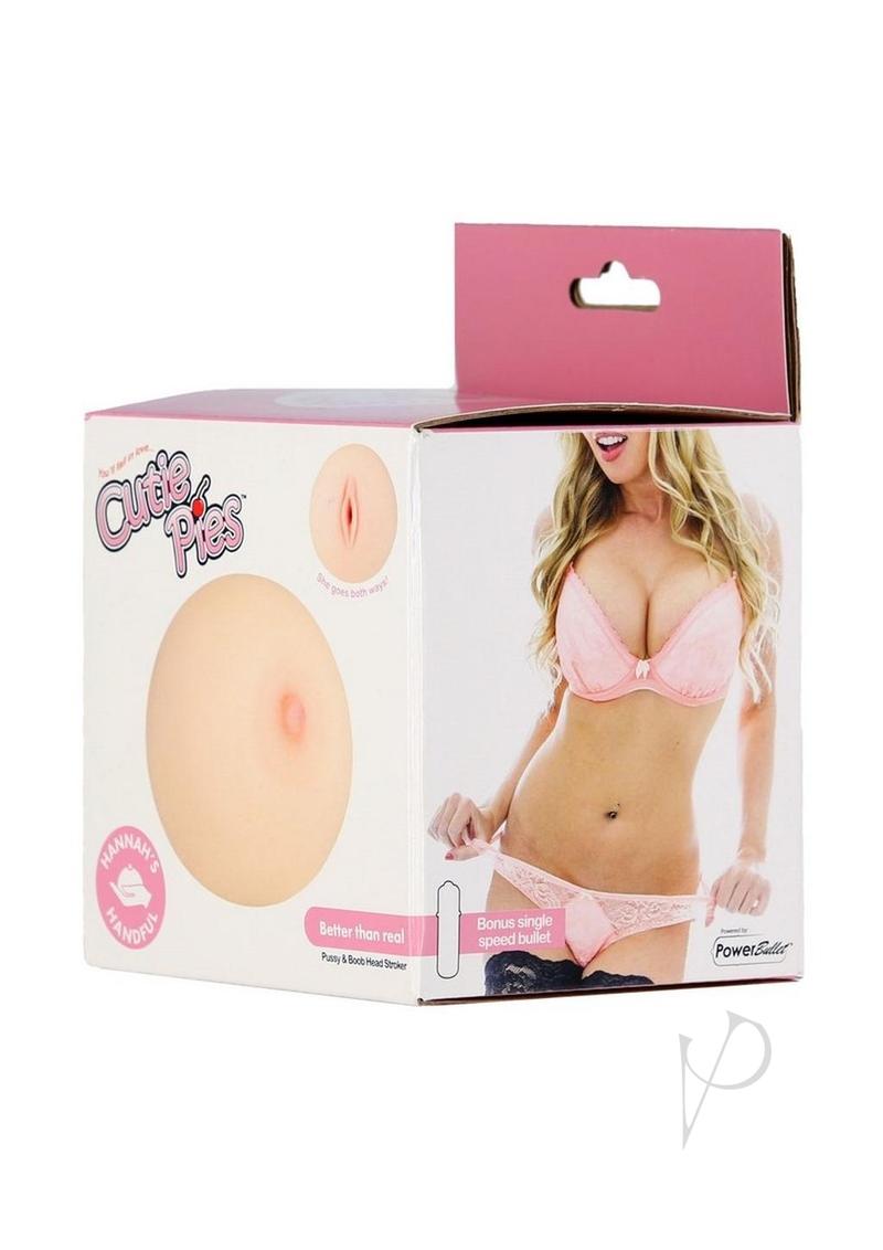 CutiePies Hannah's Handful Vagina Masturbator with PowerBullet - Vanilla