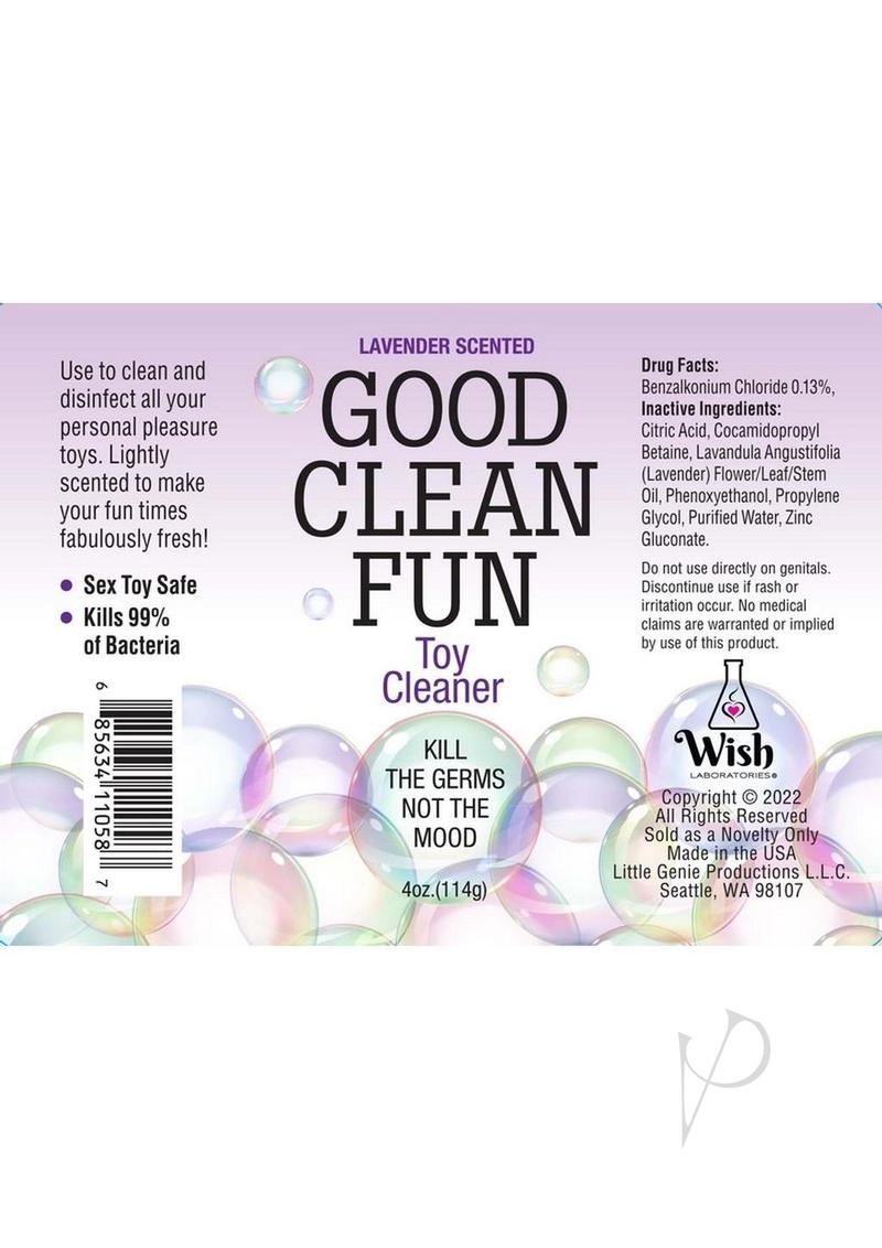 Good Clean Fun Toy Cleaning Spray Lavender 4oz