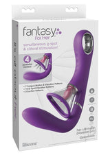 Fantasy For Her Ultimate Pleasure Pro Rechargeable Silicone Vibrator - Purple/Clear