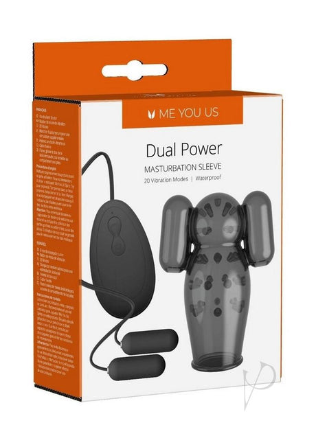 ME YOU US Dual Power Masturbation Sleeve - Black