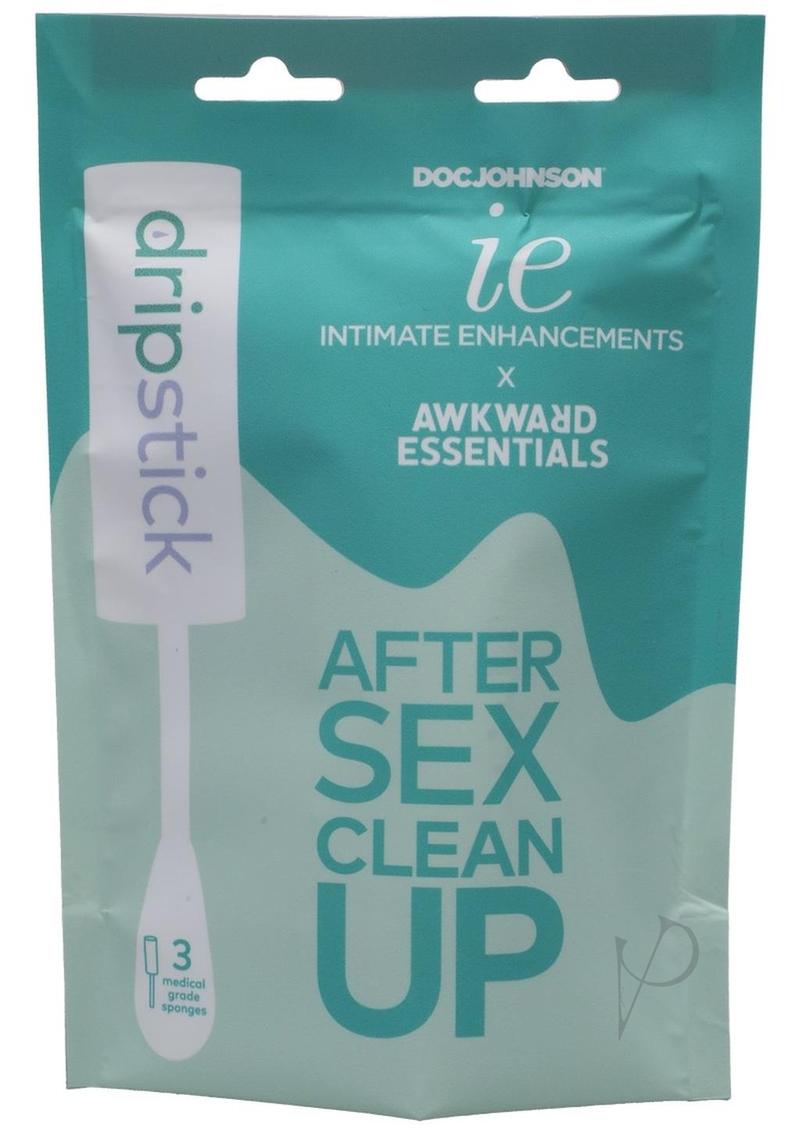 Intimate Enhancements Awkward Essentials Dripsticks After Sex Clean Up Bag (3 per Pack)