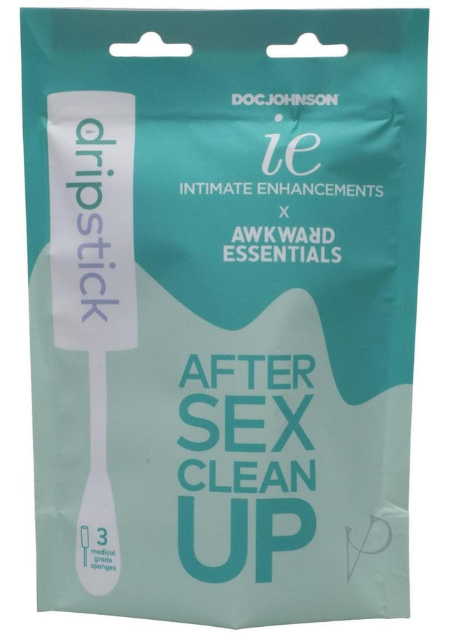 Intimate Enhancements Awkward Essentials Dripsticks After Sex Clean Up Bag (3 per Pack)