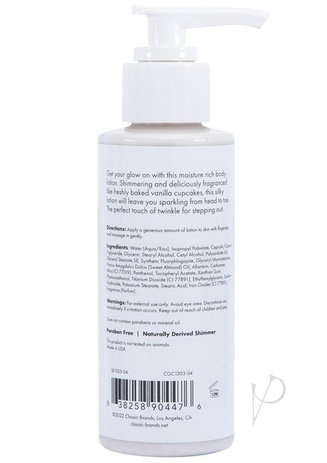 CG Glow Vanilla Cupcake Fragranced Shimmer Lotion - Silver