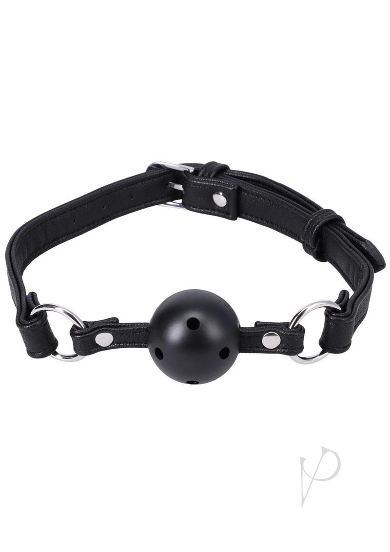 In a Bag Vegan Leather Ball Gag - Black