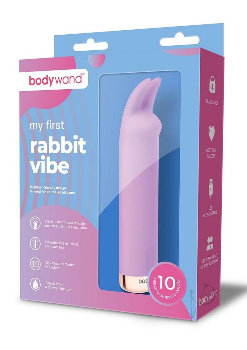 Bodywand My First Rabbit Vibe Silicone Rechargeable Vibrator - Lavender