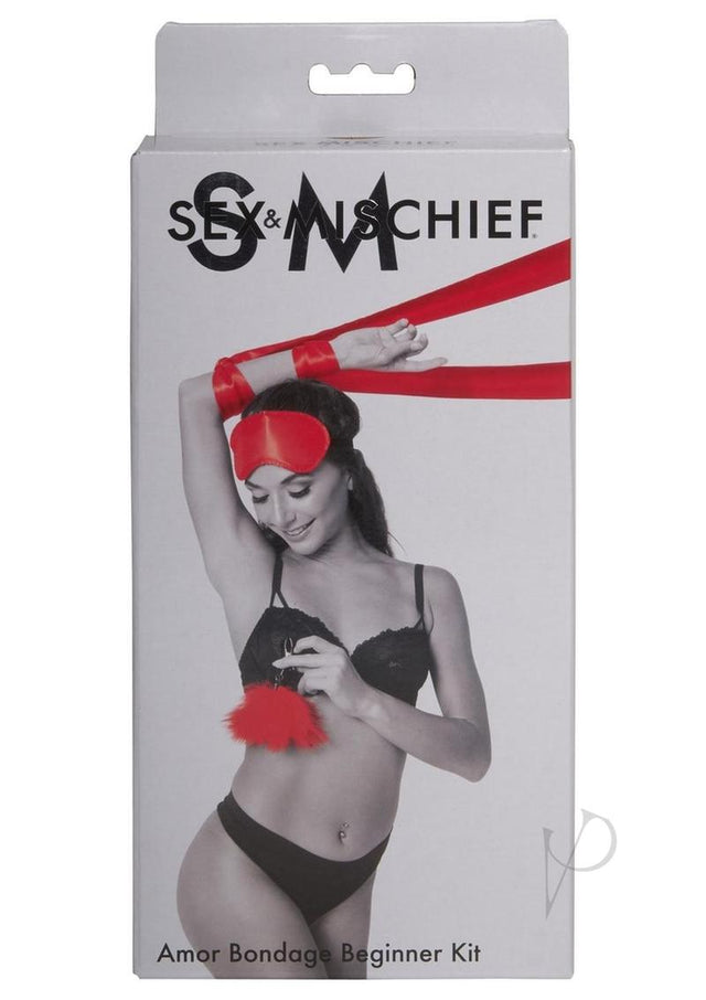 Sex and Mischief Amor Bondage Beginner Kit - Red/Black