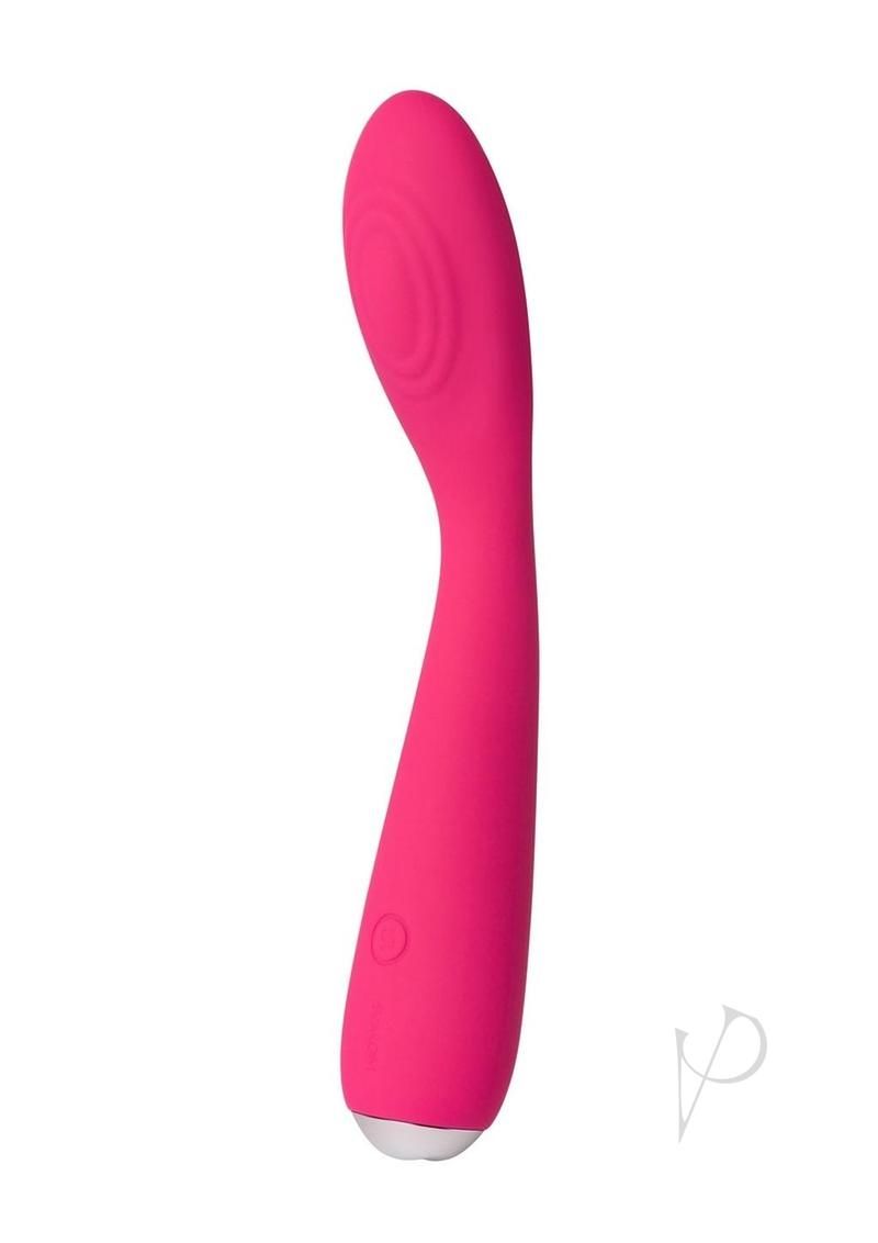 Svakom Iris Silicone G-Spot Rechargeable Vibrator - Plum Red/Silver