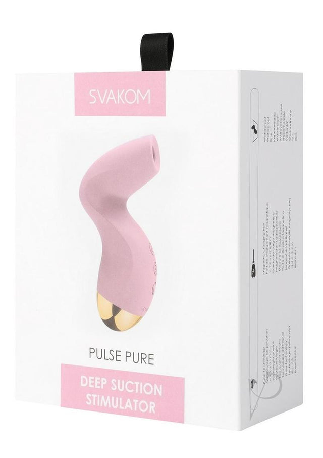 Svakom Pulse Pure Silicone Clitoral Stimulator - Pink/Silver