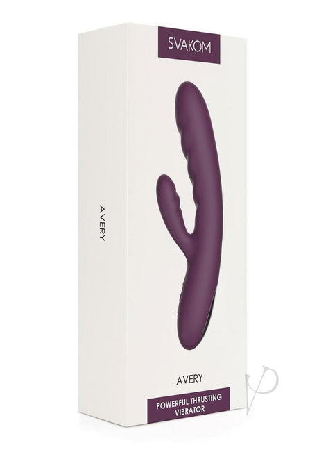 Svakom Avery Silicone Dual Stimulating Rechargeable Vibrator - Violet